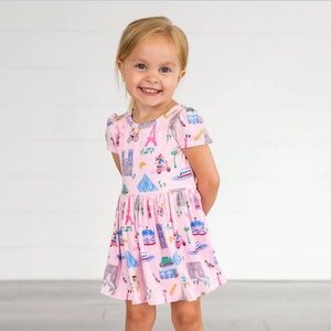 Little Sleepies Pink Weekend in Paris Skater Dress NIB size 10